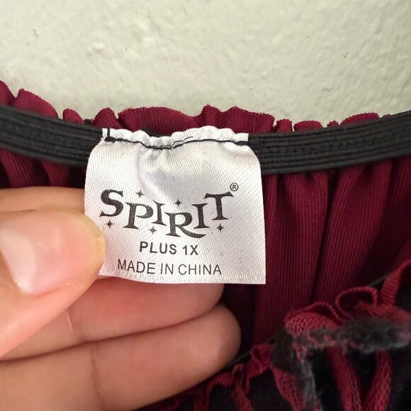 Spirit Halloween Lady Of The Sea Costume Size 1X Sexy Pirate Lace‎ Dress Ruffle - Picture 7 of 10